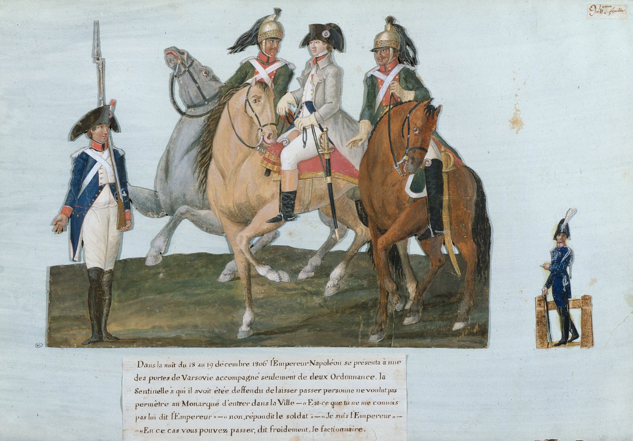 Napoleon Bonaparte (1769-1821) a Varšovská hlídka od Lesueur Brothers