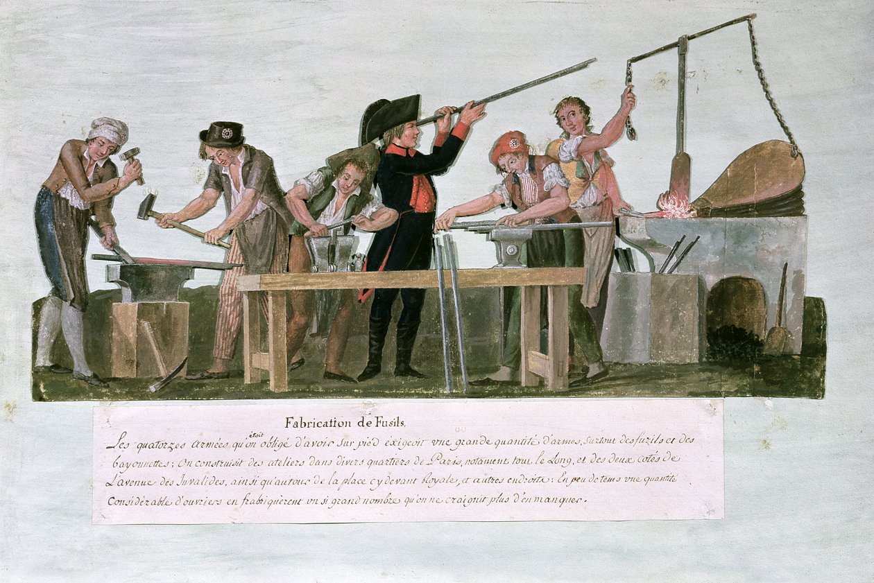 Dílna puškařů, 1793 od Lesueur Brothers