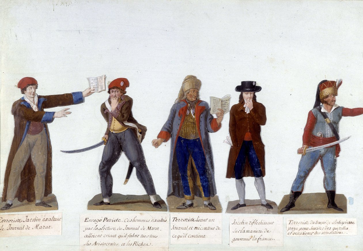 Kartonové postavy francouzské revoluce od Lesueur Brothers