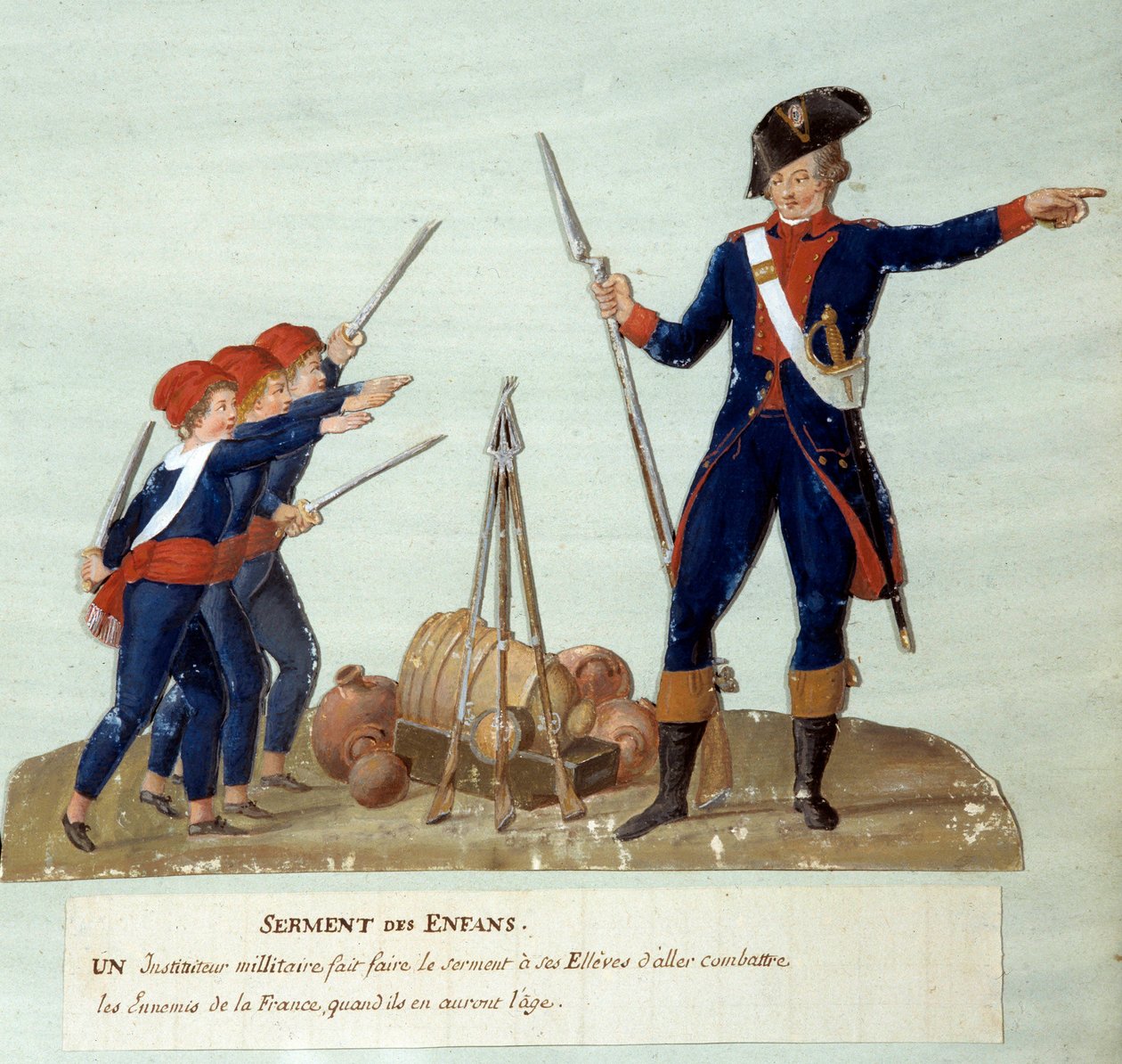 Francouzská revoluce z roku 1789: Dětská přísaha. Gouache des freres Lesueur (18. století). Paříž, Musee Carnavalet od Lesueur Brothers