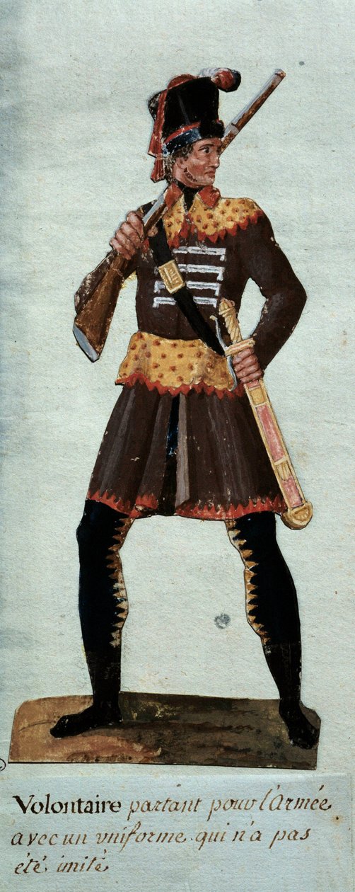 Francouzská revoluce “”dobrovolný odchod do armády”” Kvaš od bratří Lesueurů (18. století) Paříž, Carnavalet Museum od Lesueur Brothers