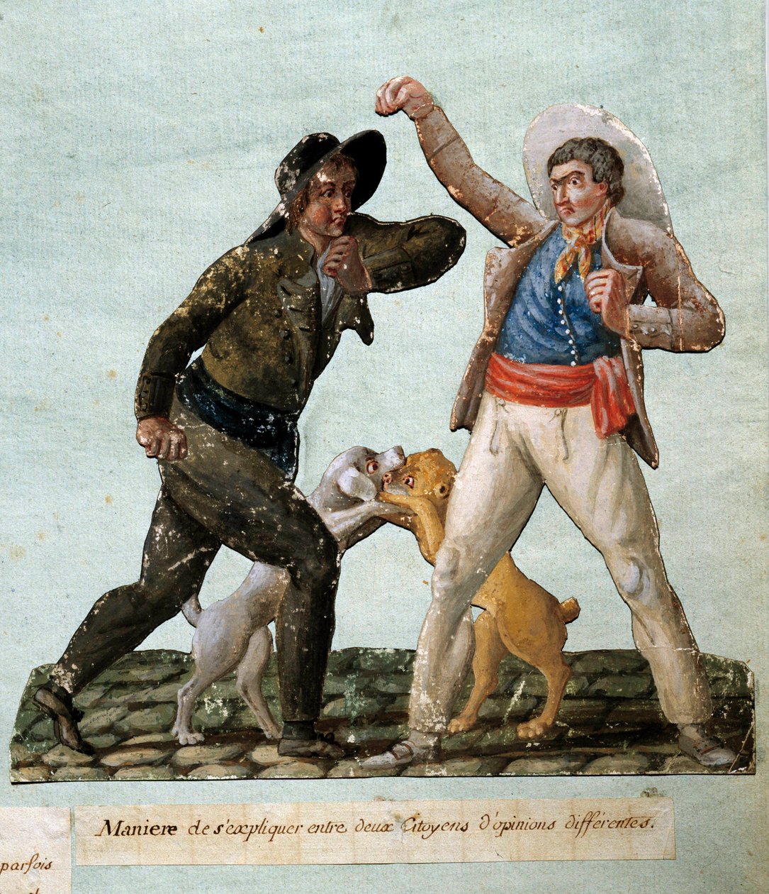 Francouzská revoluce: boj dvou občanů. Kvaš od bratří Lesueurů (18. století) od Lesueur Brothers