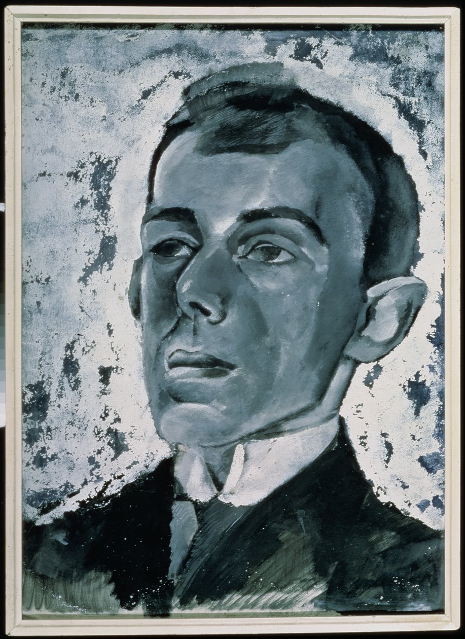 Portrét básníka Ossipa Mandelstama (1891-1938) (kvaš na papíře) od Lev Aleksandrovitc Bruni
