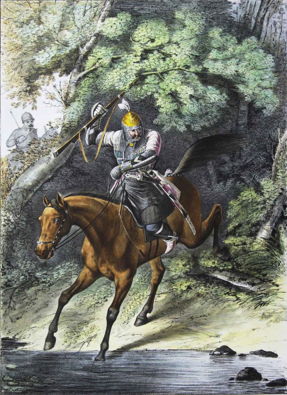 Zbrojnoš kavkazsko-horské eskadry Life-Guards, 1829 od Lev Alexandrovich Belousov