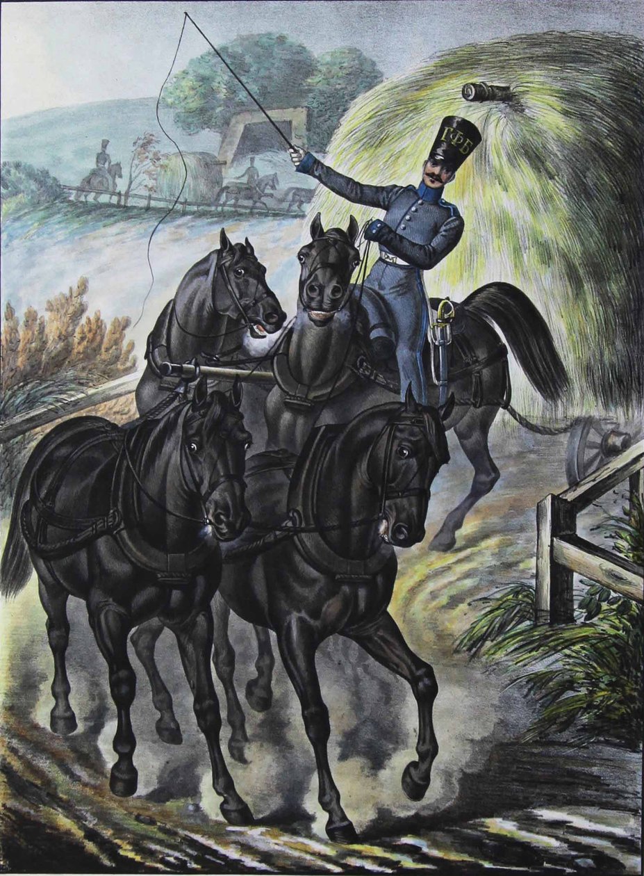 Voják gardové zásobovací vlakové brigády, 1829 od Lev Alexandrovich Belousov