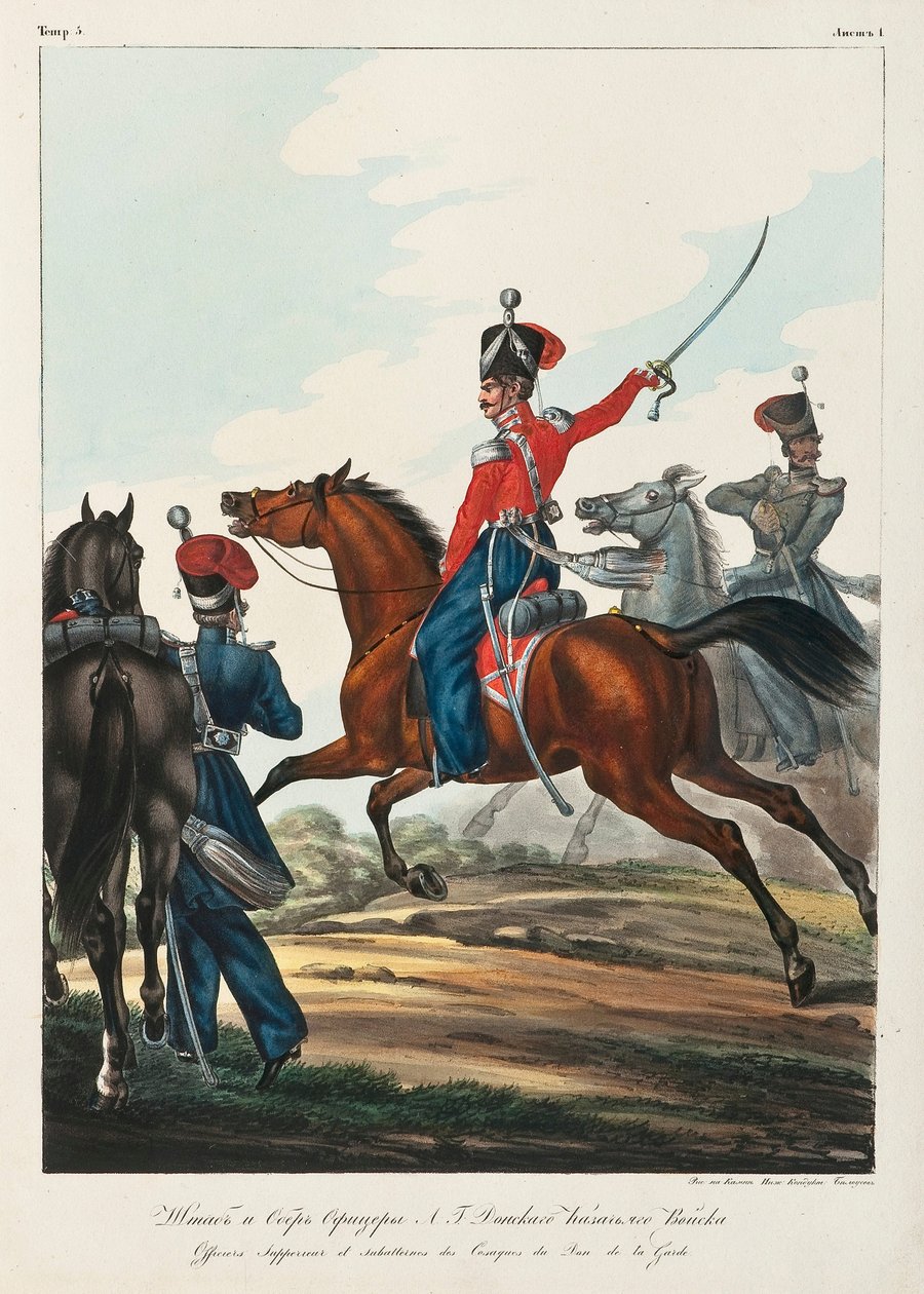 Štábní důstojník a vrchní důstojník armády donských kozáků, 1830-1840 od Lev Alexandrovich Belousov