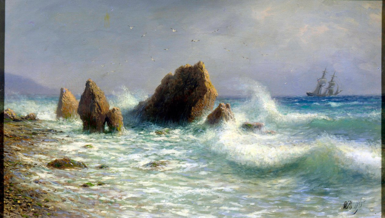 Na břehu Livadie, 1895. od Lev Felixovich Lagorio
