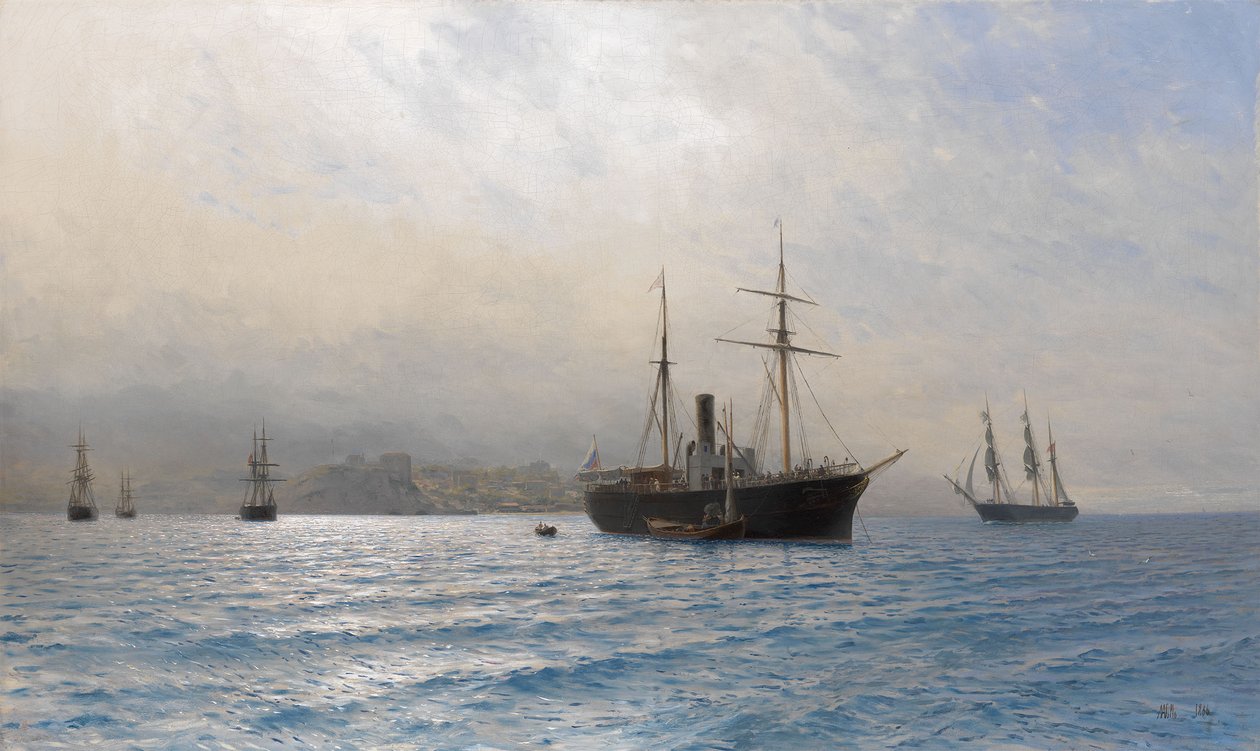Ruská loď u vstupu do Bosporského průlivu, po rusko-turecké válce v roce 18771878 od Lev Felixovich Lagorio