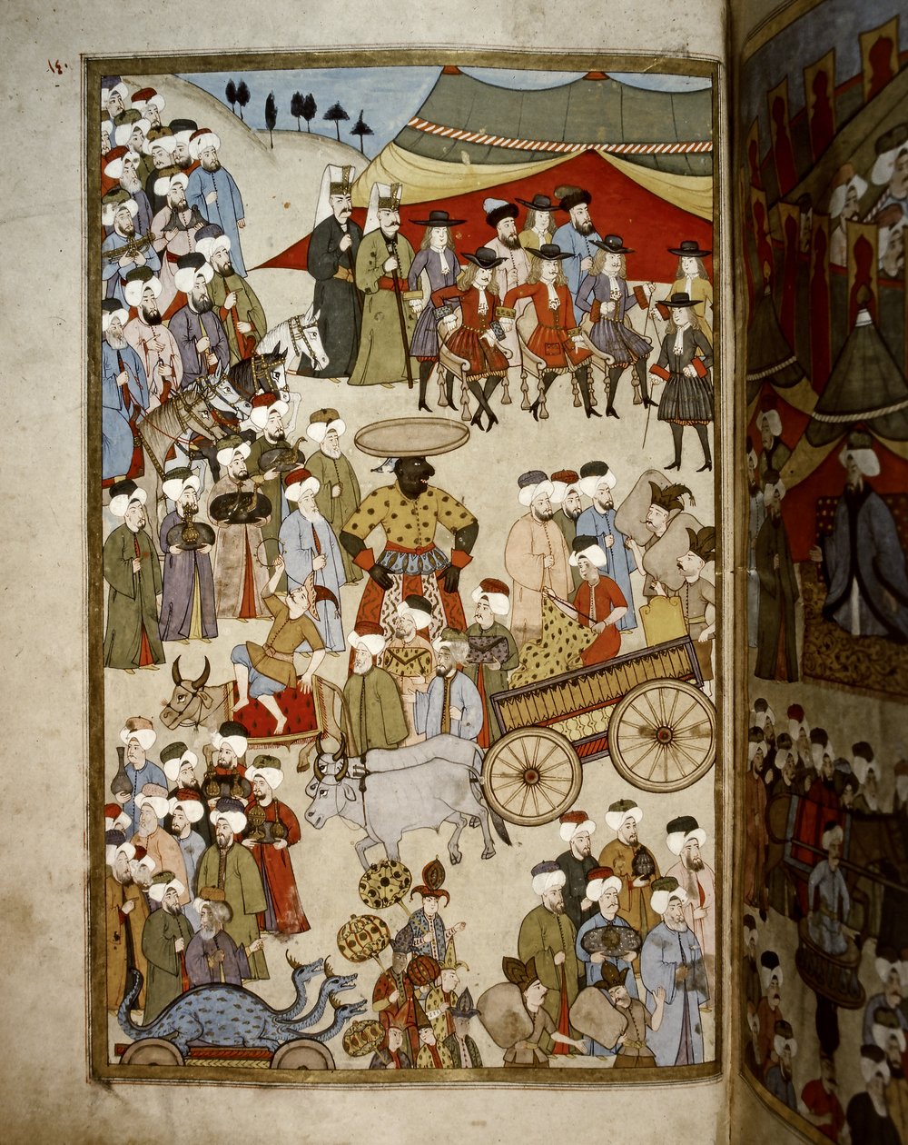 OTTOMANSKÁ ŘÍŠE: Bazar v Istanbulu, cca 1720 (miniatura) od Levni Levni