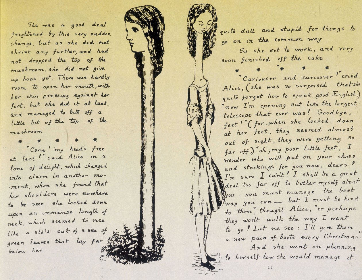 Alenka na dlouhém krku - Rukopis a kresby „Alenka v říši divů“ od Lewise Carrolla, kol. od Lewis Carroll