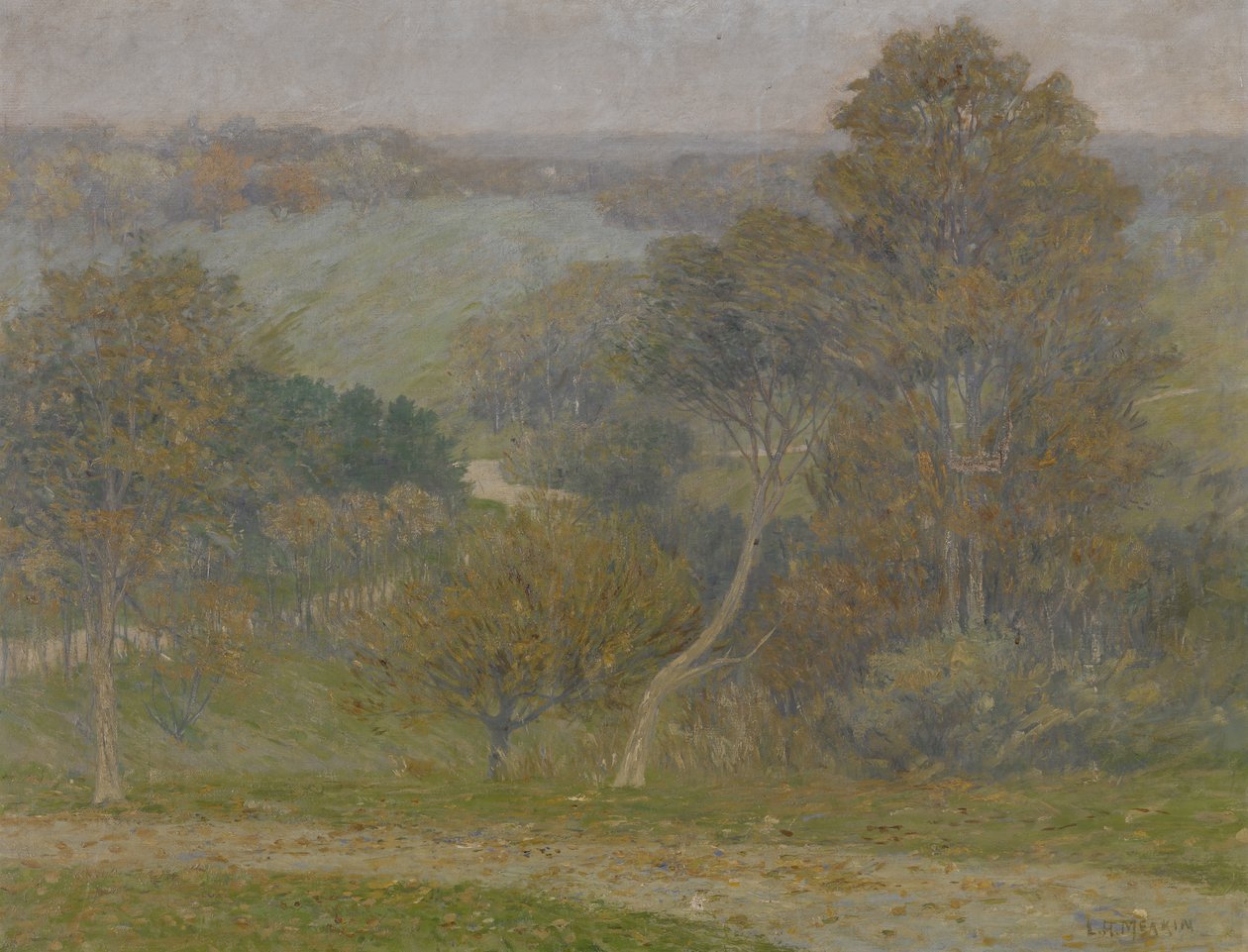 Hill and Hollow, kolem roku 1896 (olej na plátně) od Lewis Henry Meakin