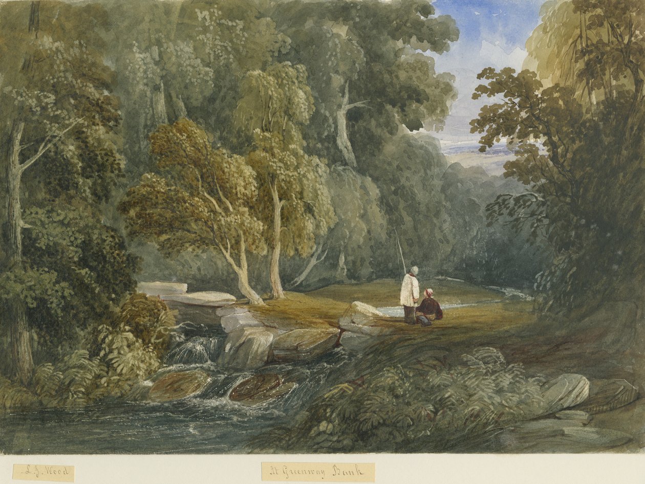 Greenway Bank: malba akvarelem a [c 1830-1840] od Lewis John Wood