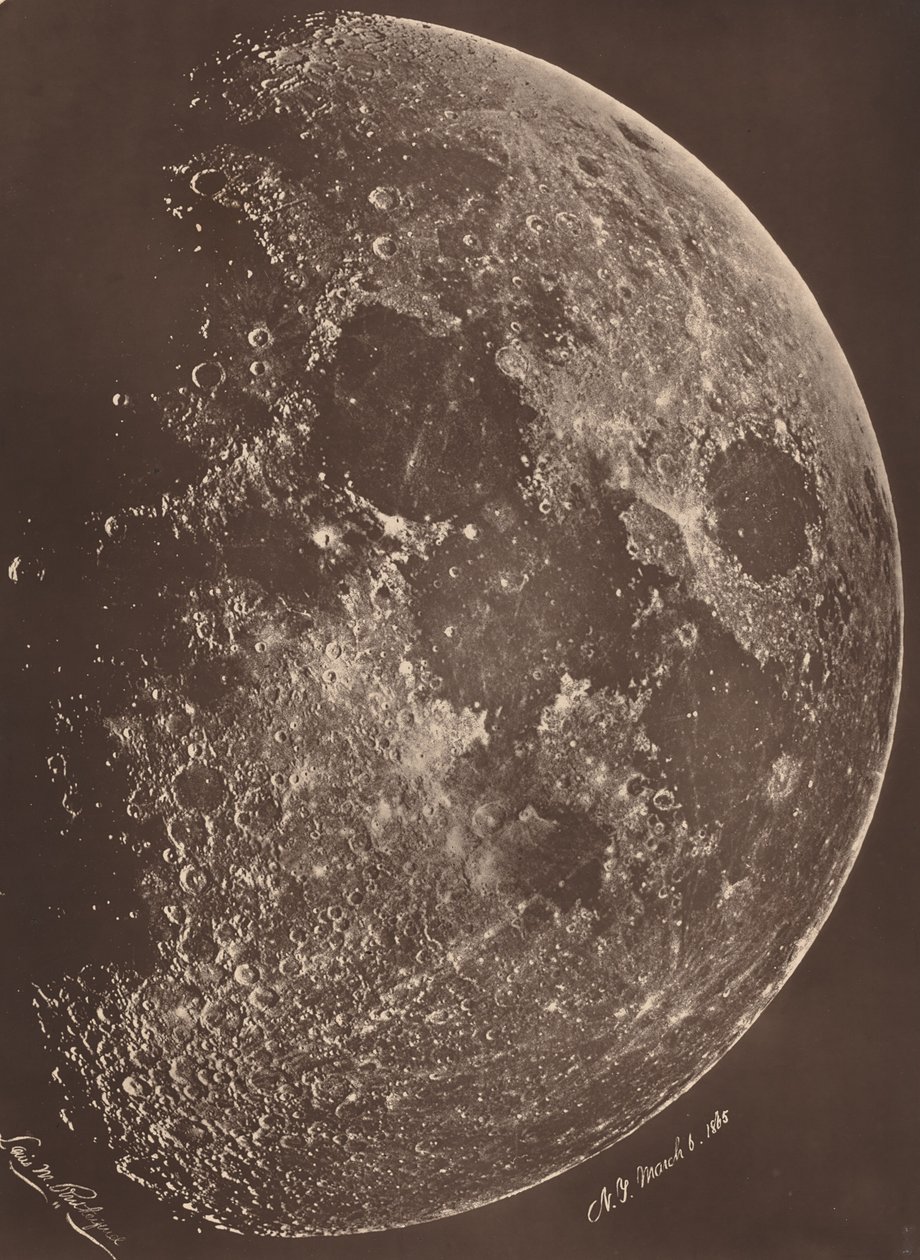 Fotografie měsíce v jeho 1. čtvrtletí od Lewis M. Rutherfurd