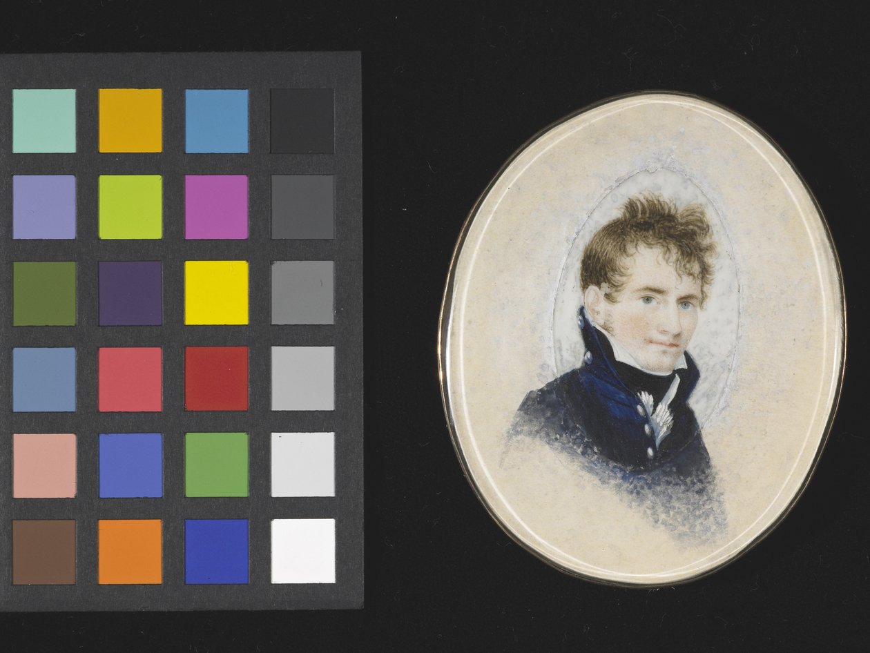 Portrét Paula Peckhama, asi 1810-1820 (akvarel na slonovině) od Lewis Peckham