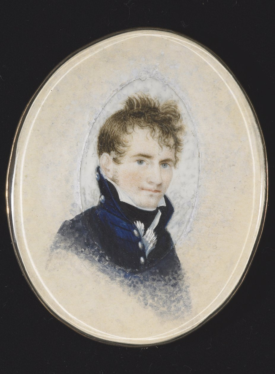 Portrét Paula Peckhama, kolem 1810-20 (akvarel na slonovině) od Lewis Peckham