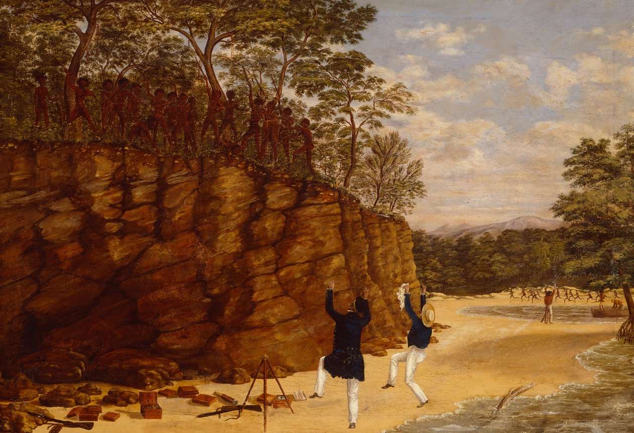 Zeměměřický večírek na severozápadním pobřeží Austrálie (olej na plátně) od Lewis Roper Fitzmaurice
