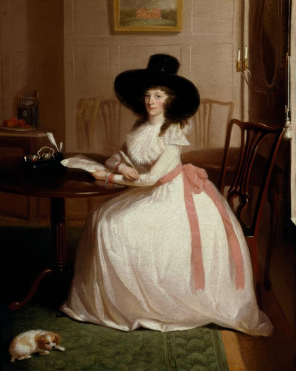 Elizabeth Maria Chevallier Syer, portrét / malba v. Vaslet od Lewis Vaslet