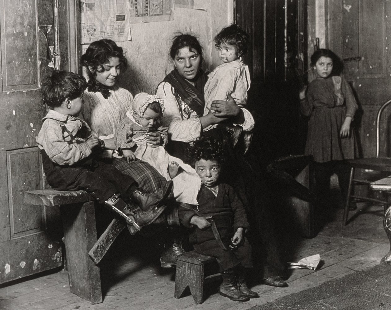 Italský domov poblíž Hull House od Lewis Wickes Hine