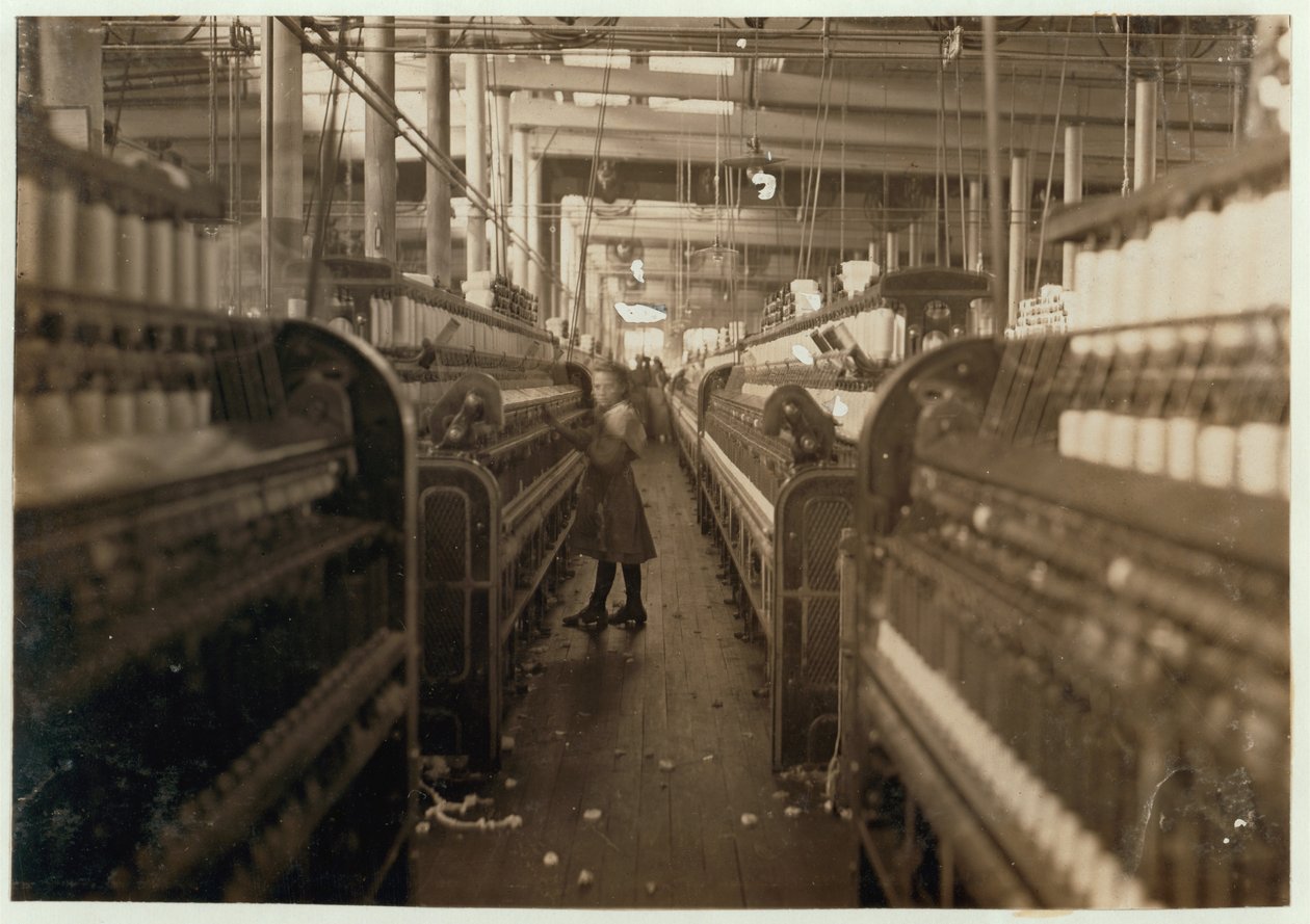 Dětská přadlena v Mollahan Cotton Mills, Newberry, Jižní Karolína, 1908 od Lewis Wickes Hine