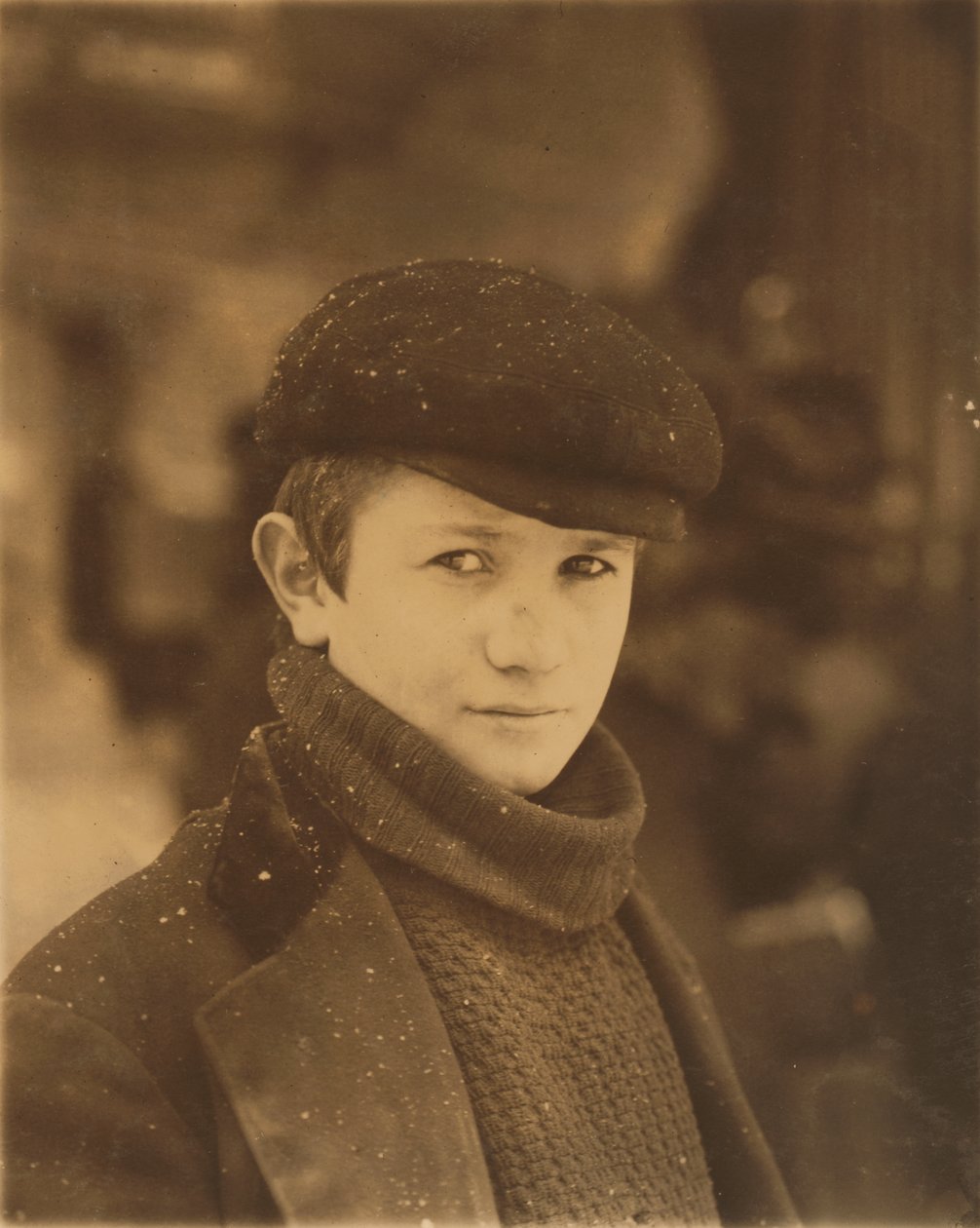 Vedoucí novinového stánku, Utica, stát New York od Lewis Wickes Hine
