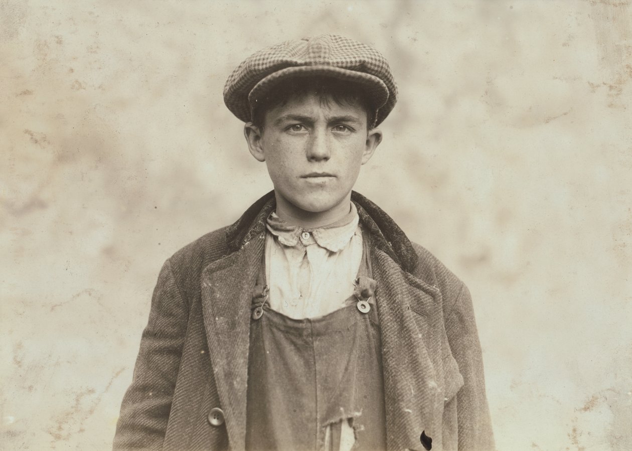 James Donovan - irský metař v Fall River Iron Works od Lewis Wickes Hine