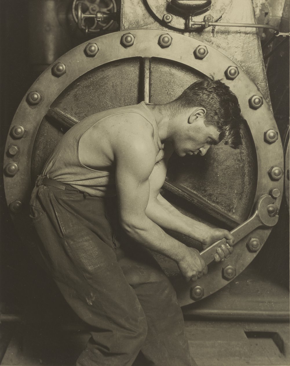 Mechanik a parní čerpadlo, 1921 od Lewis Wickes Hine