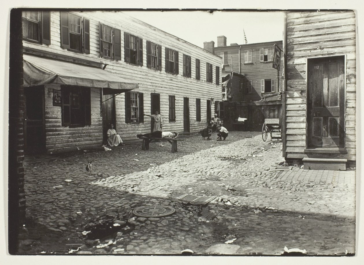 Černošská ulička, kde bydlí běloši, Washington, D.C. od Lewis Wickes Hine