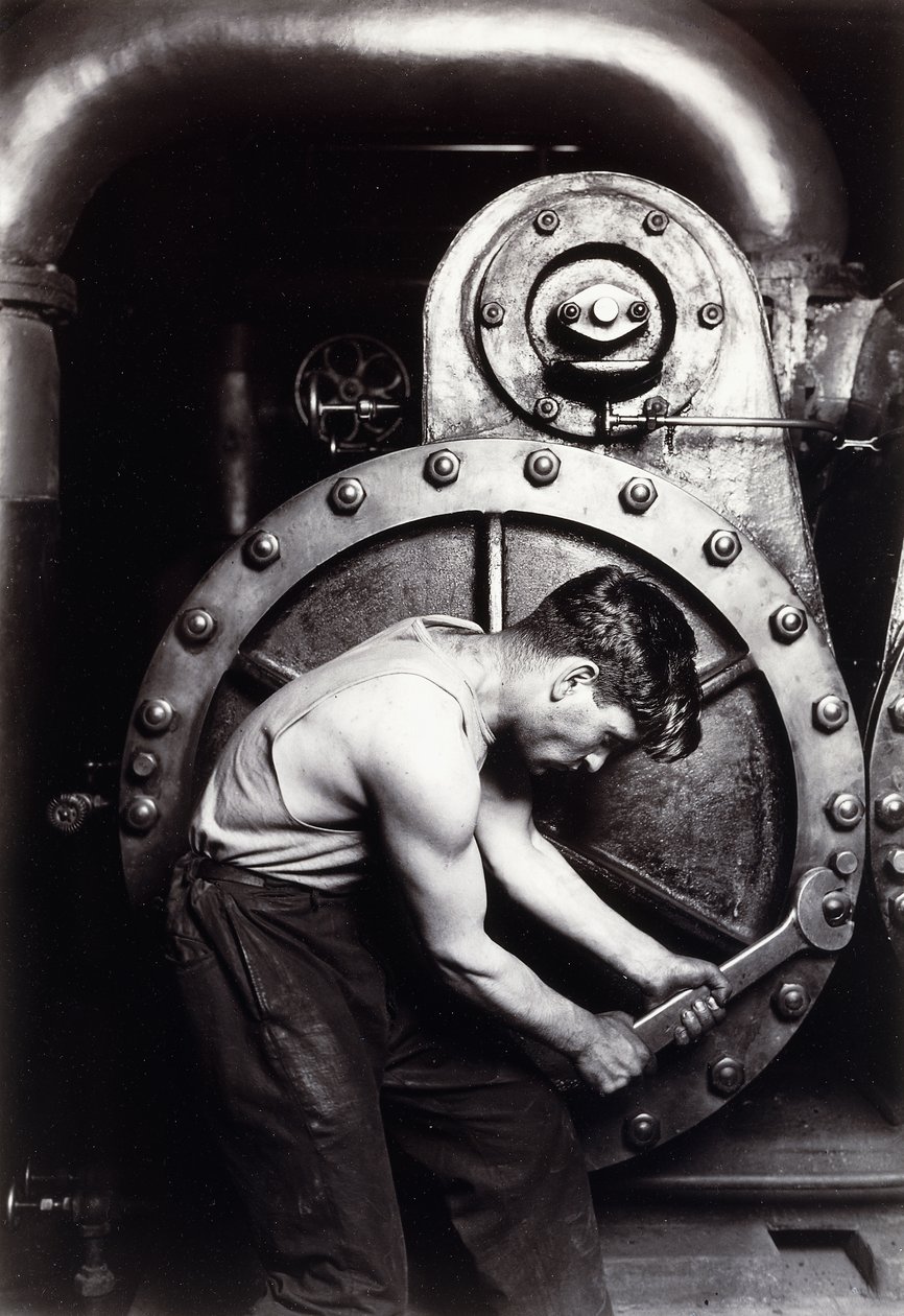 Mechanik Powerhouse, kolem roku 1924; od Lewis Wickes Hine