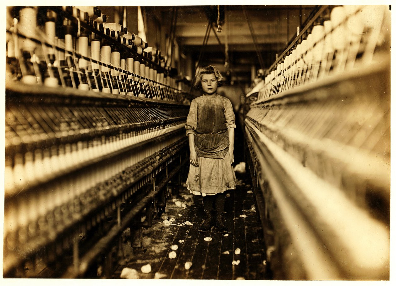 Spinner, Globe Cotton Mill, Augusta, Georgia, 1909 od Lewis Wickes Hine