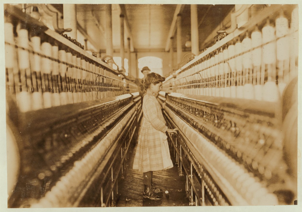 Spinner v Lancaster Cotton Mills, Jižní Karolína, 1908 od Lewis Wickes Hine