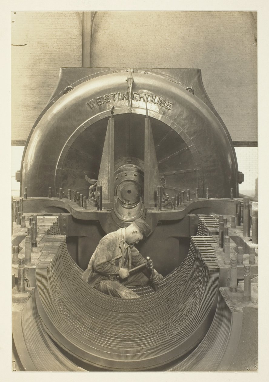 Turbína, elektrárna, New York City od Lewis Wickes Hine