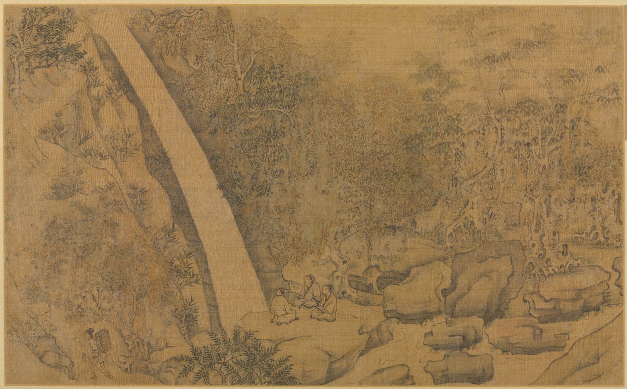 Obydlí v Longmian Sleeping Dragon Mountains, 1100-1200. od Li Gonglin
