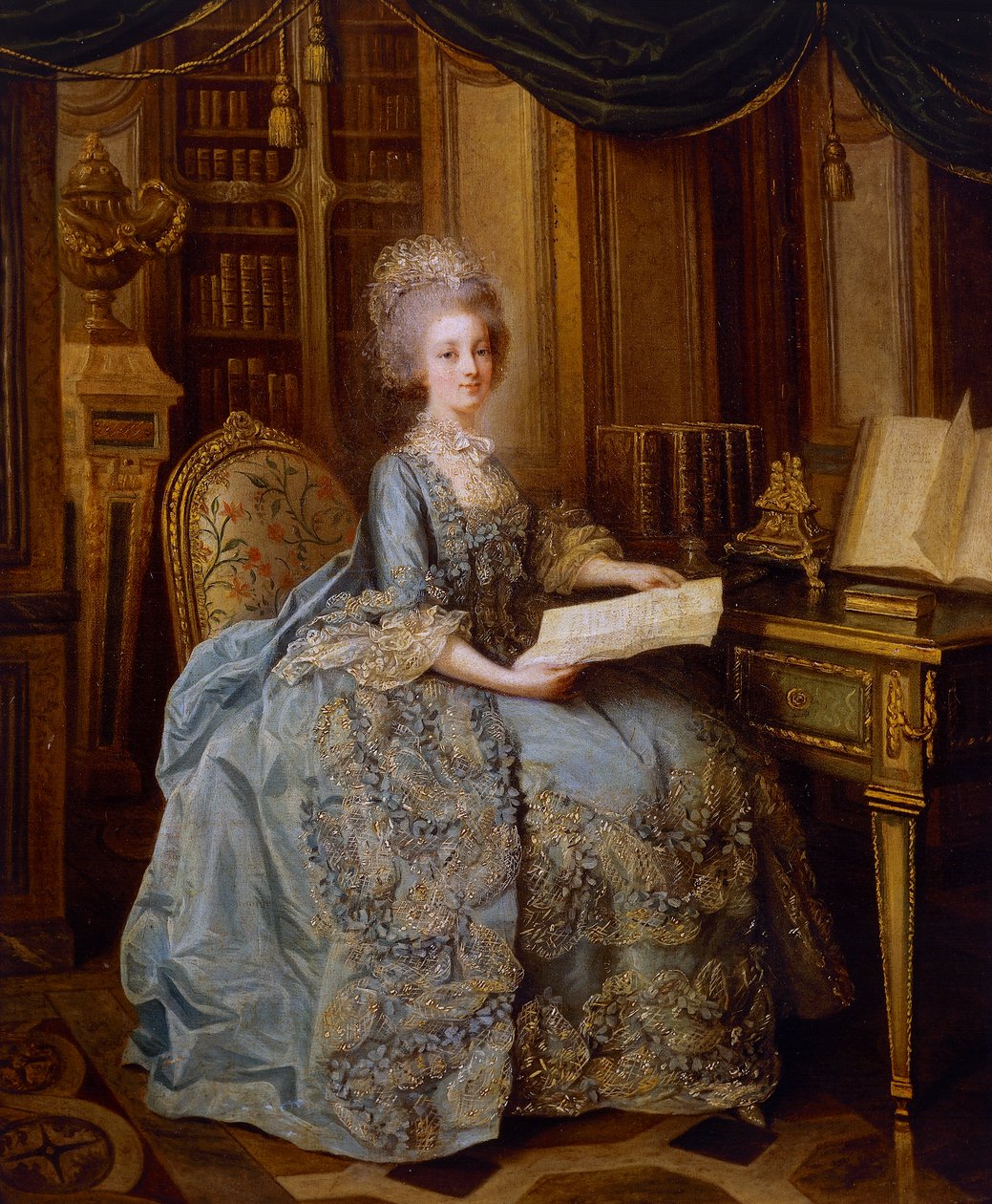 La Petite Reine nebo Portrét Madame Sophie, kolem 1770-1774 (olej na plátně) od Lié Louis Périn Salbreux