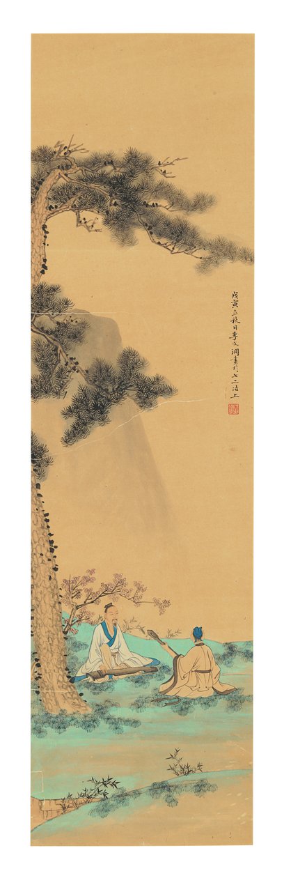 Dva hudebníci, 1758 od Li Wenyuan