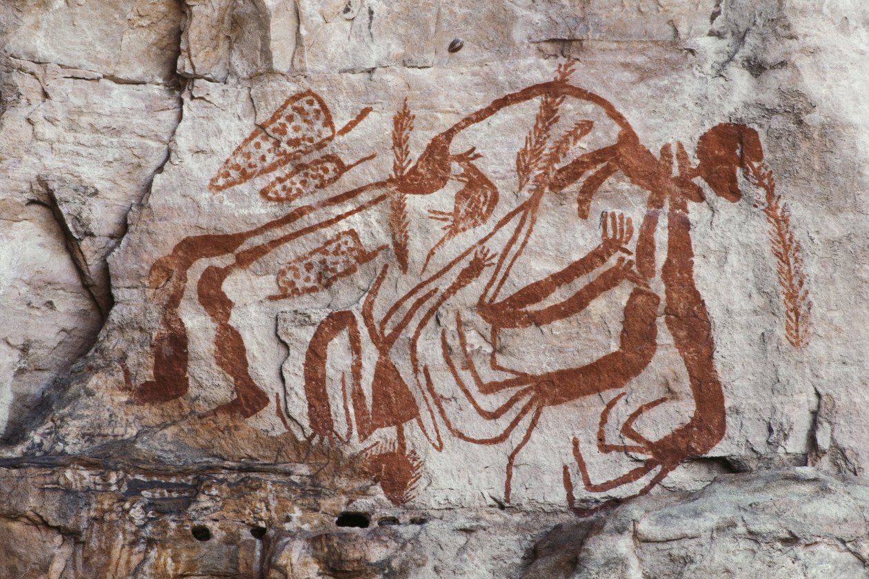 Domorodá mytologie, Burrunggui, Arnhem Land (skalní malba) od Unbekannt Unbekannt