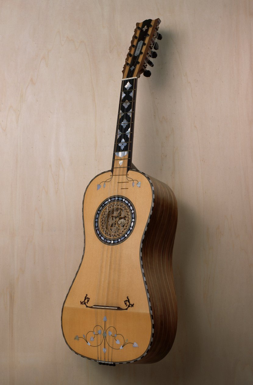Chitarra battente (kytara), hudební nástroj postavený v dílně houslaře Pasquale Scala v Praiano, Kampánie. Itálie, 20. století od Unbekannt Unbekannt