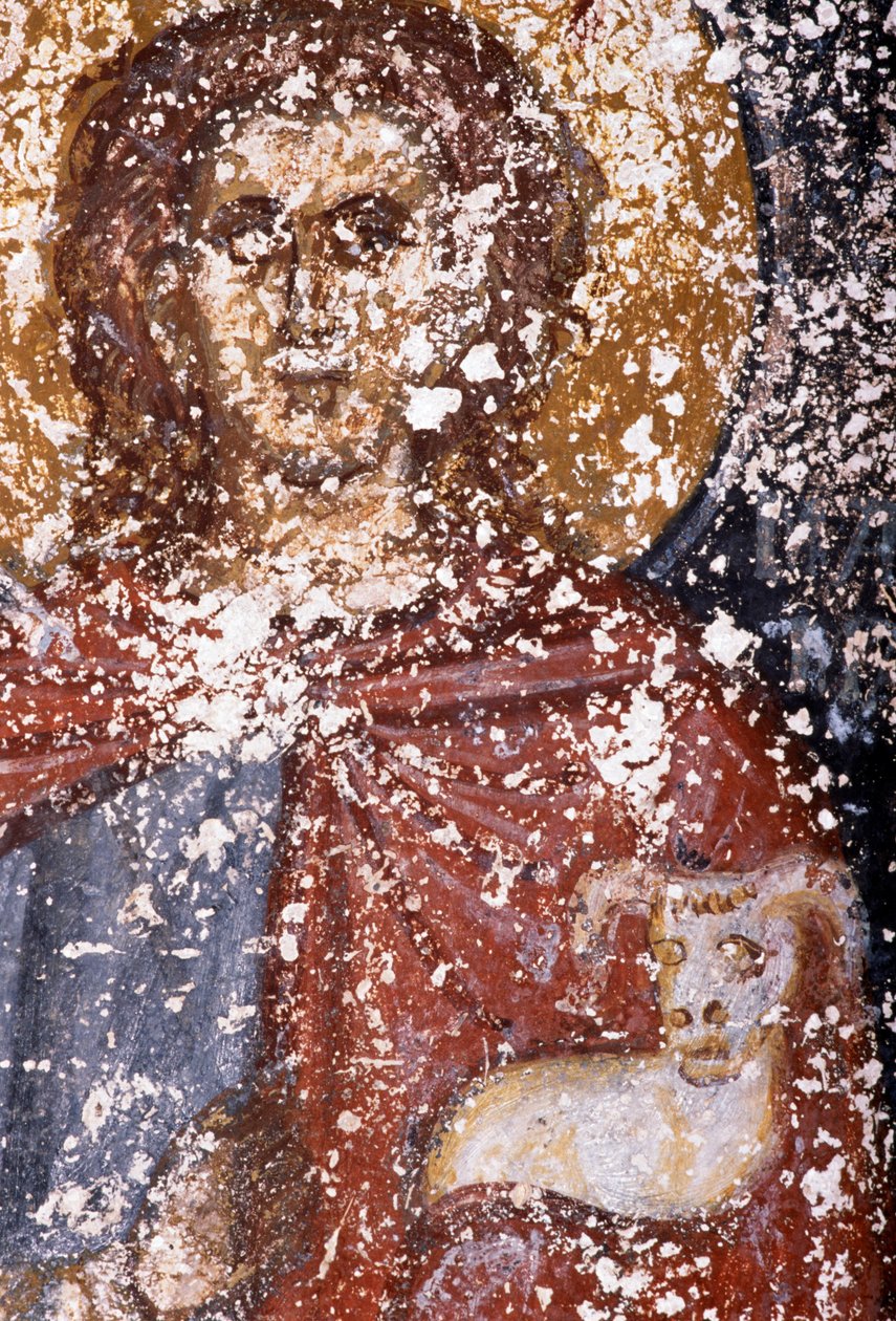 Kristus, freska v byzantském kostele Sotiras Christos, Vlithias, Kréta, Řecko (foto) od Unbekannt Unbekannt