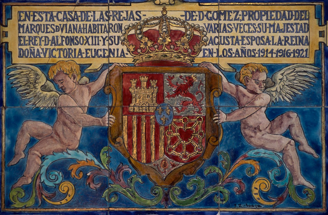 Erb, detail z paláce Viana, Cordoba, Andalusie. Detail. Španělsko. 20. století. od Unbekannt Unbekannt