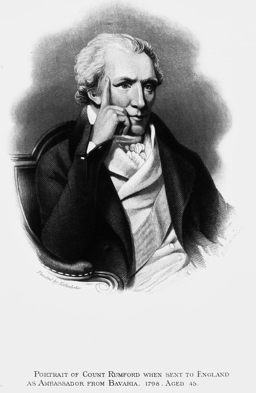 Count Rumford, anglo-americký vědec a správce od Unbekannt Unbekannt