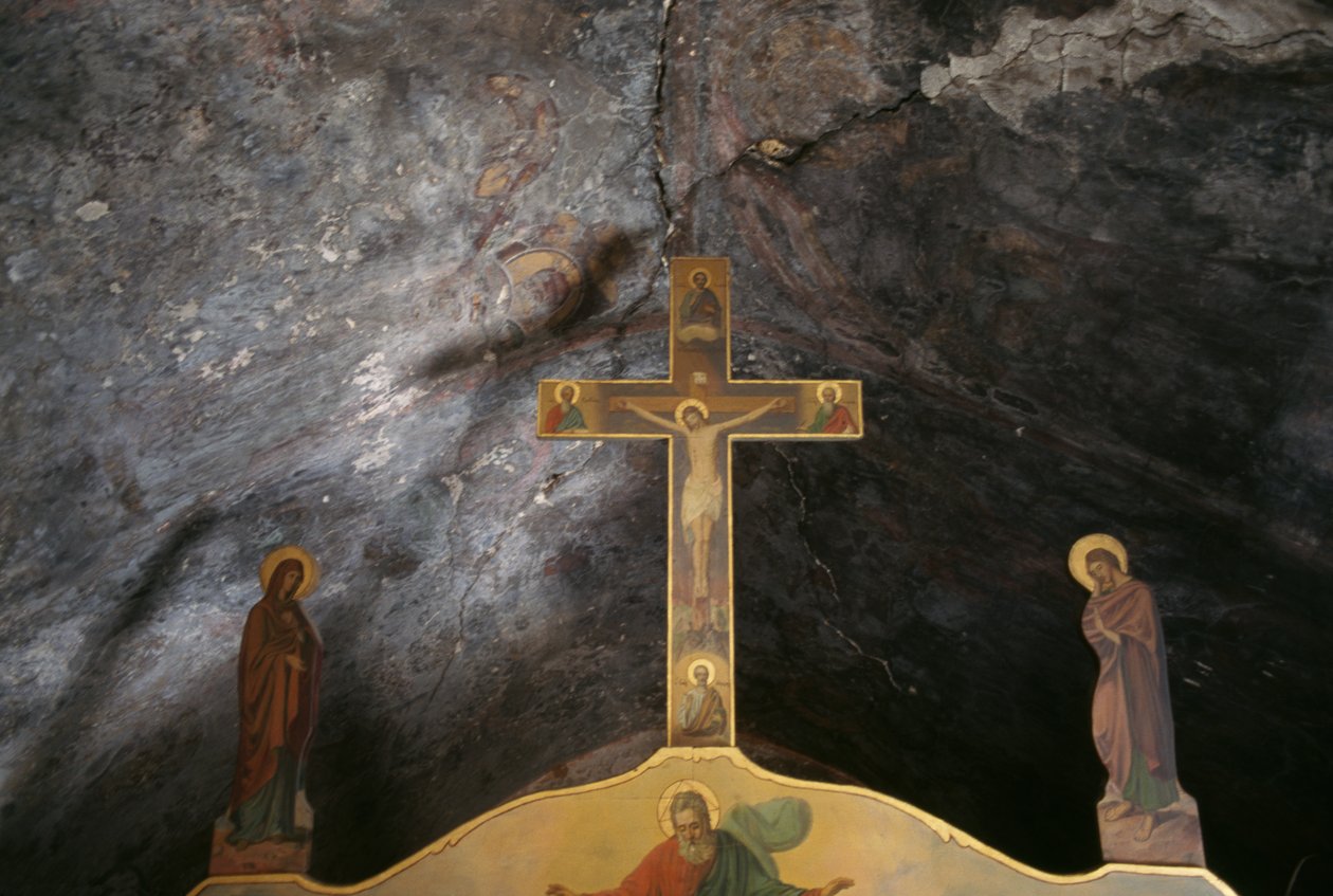 Krucifix v kostele Agios Mamas, Kantanos, Kréta, Řecko (foto) od Unbekannt Unbekannt