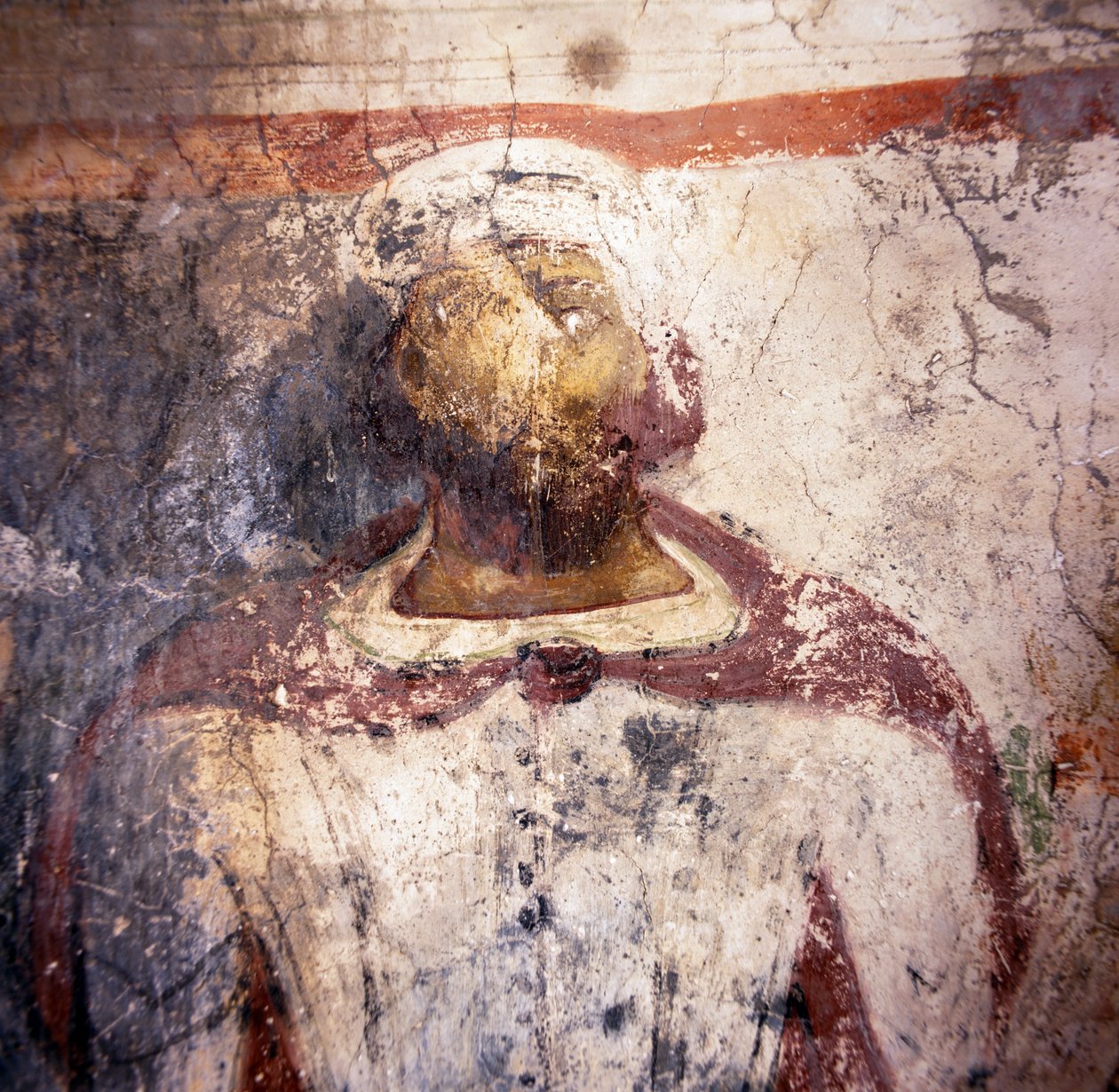 Kupec fresky, freska v byzantském kostele Agios Georgios od Unbekannt Unbekannt