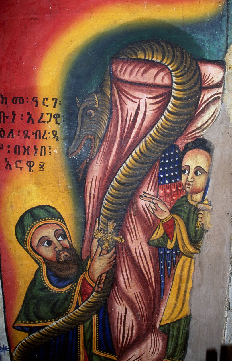 Freska v kostele Panny Marie Sionské (17. století), Aksum (Seznam světového dědictví UNESCO od Unbekannt Unbekannt