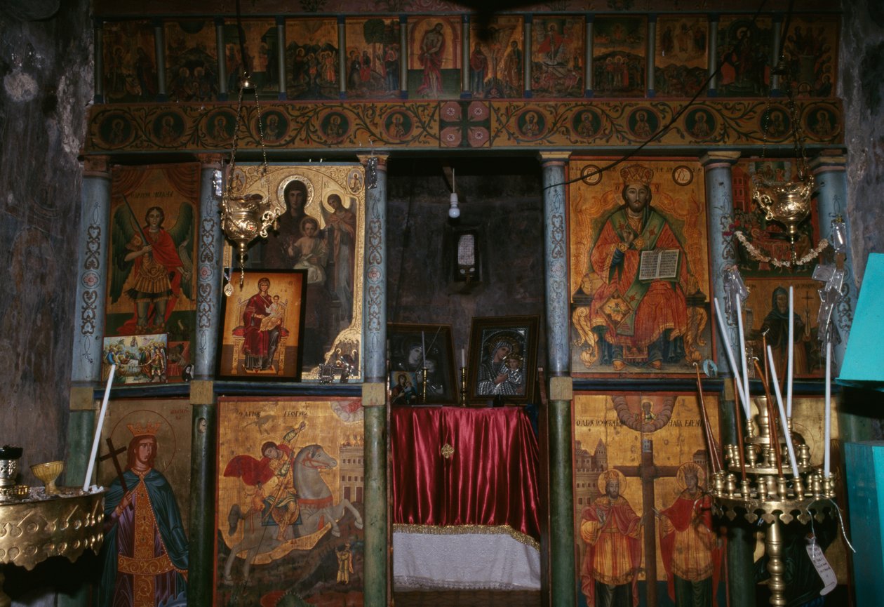 Ikonostas v kostele Agia Paraskevi, Anhisaraki, Kréta, Řecko (foto) od Unbekannt Unbekannt