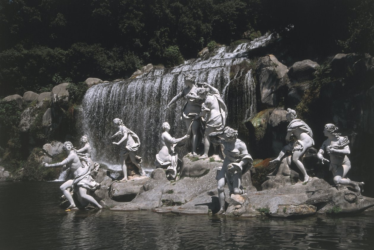 Itálie, region Kampánie, Caserta, královský palác, Diana a fontána Actaeon od Unbekannt Unbekannt