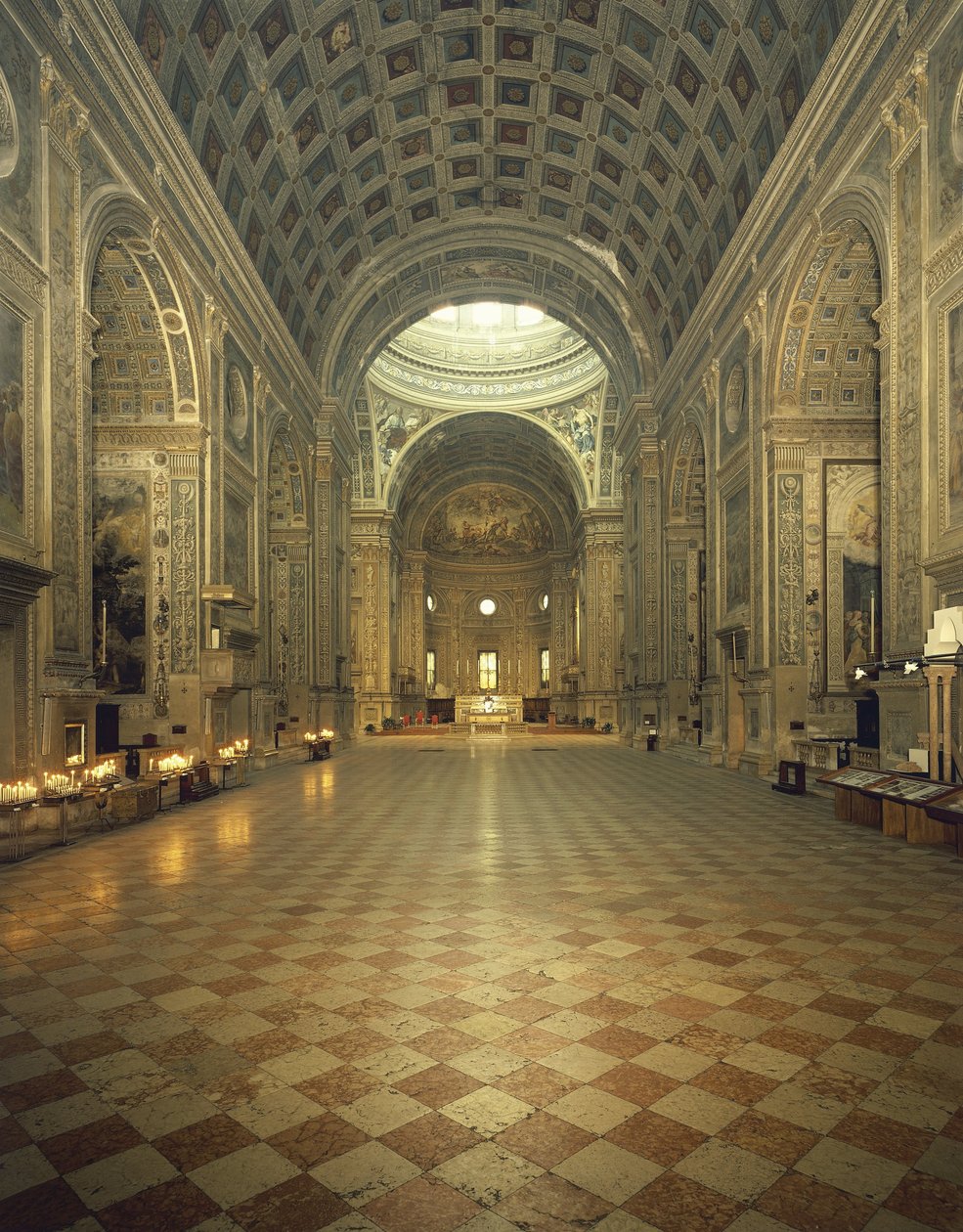 Itálie, Lombardie, Mantua, bazilika svatého Ondřeje navržená architektem Leonem Battistou Albertim, na objednávku Ludovica II. Gonzagy od Unbekannt Unbekannt