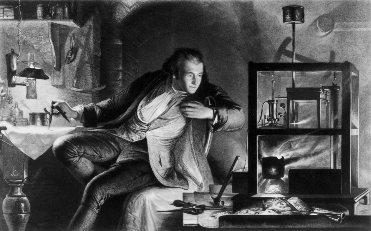 James Watt, britský inženýr, jako mladý muž, c 1769 od Unbekannt Unbekannt