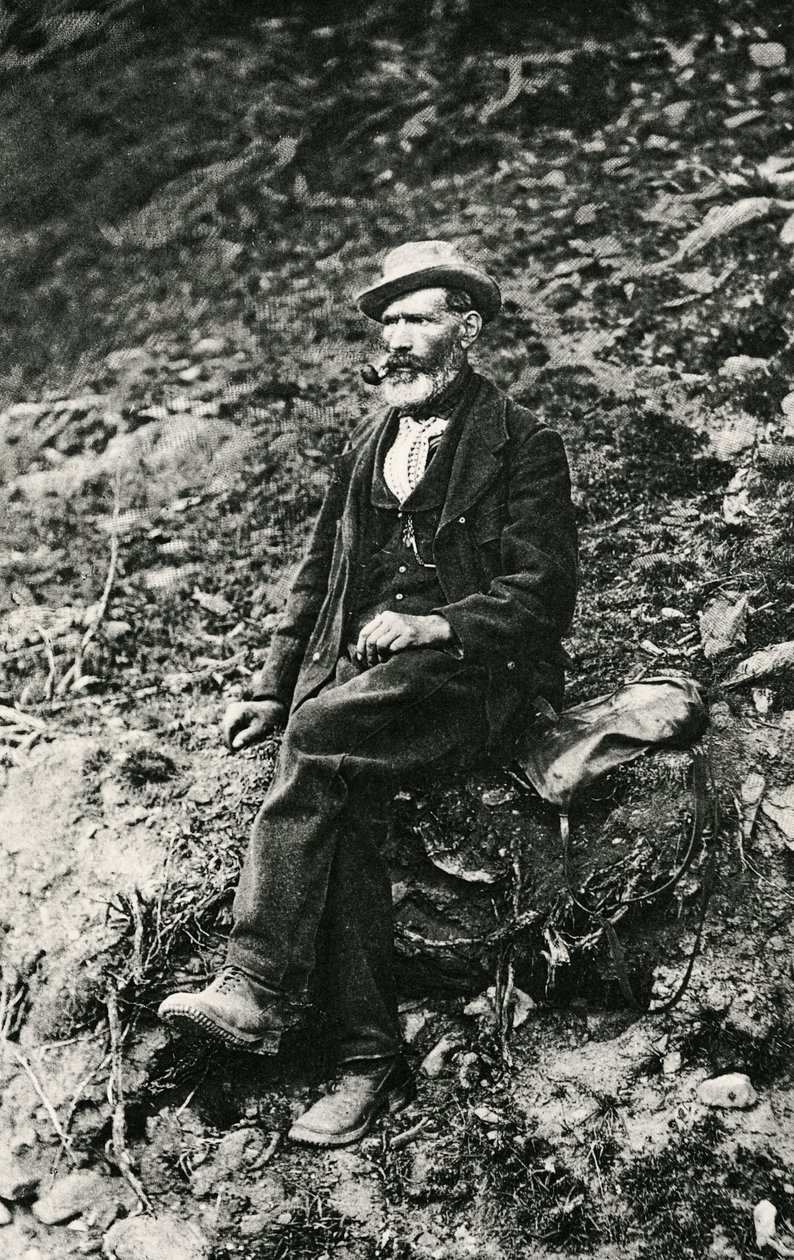 Jean-Antoine Carrel (1829-1890 Valtournenche), horolezec z údolí Aosty, který poprvé vystoupil na vrchol Matterhornu z italské strany, 16. od Unbekannt Unbekannt
