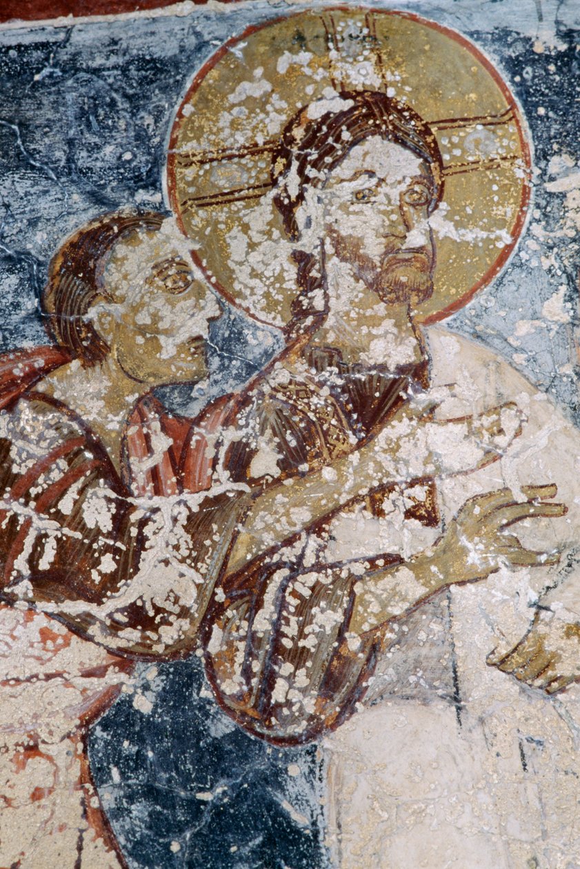 Ježíš, freska v byzantském kostele Agios Georgios, Vathi, Kréta, Řecko (foto) od Unbekannt Unbekannt