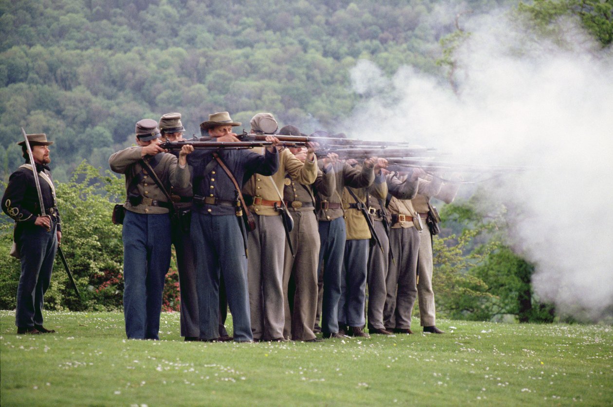 Moderní rekonstrukce bitvy u Gettysburgu (foto) od Unbekannt Unbekannt