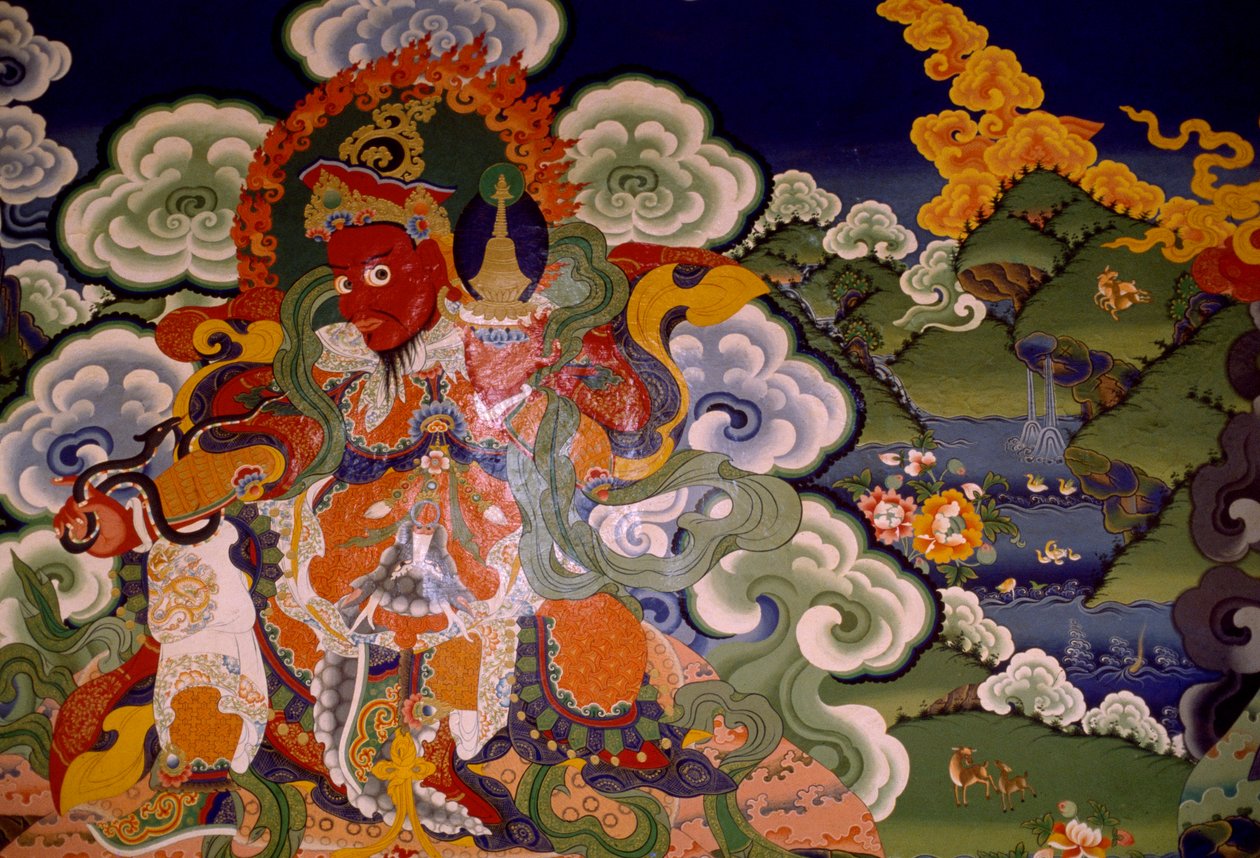Nástěnná malba z lamaistického kláštera Lamayuru, Ladakh, Indie od Unbekannt Unbekannt